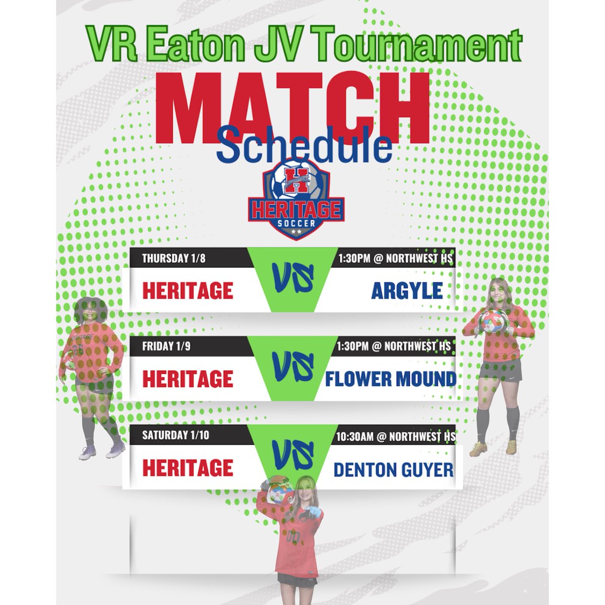 Jagsoccergirls's tweet image. JV &amp;amp; Varsity Tournaments starting tomorrow!
1st regular season matches for the varsity at Forney LRS &amp;amp; JVs 2nd tournament at VR Eaton.
❤️⚽️💙
#TOUGHJAGS
@MidloHeritage @MISD_Athletics @TXHSSOC @50_50Pod