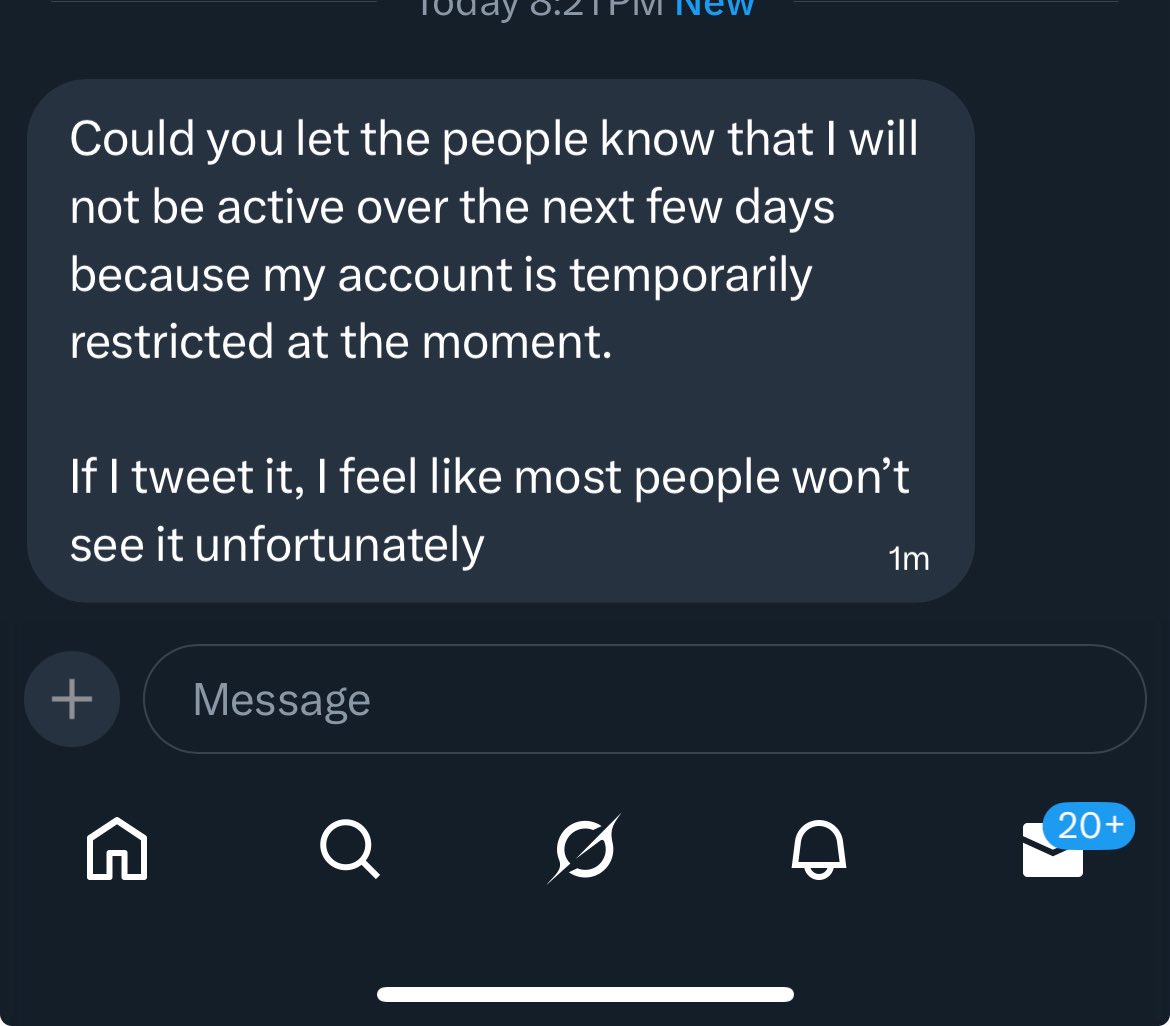 Mdotmoore420's tweet image. From @_Babyzion_ his account seems like it’s visibility is messed up