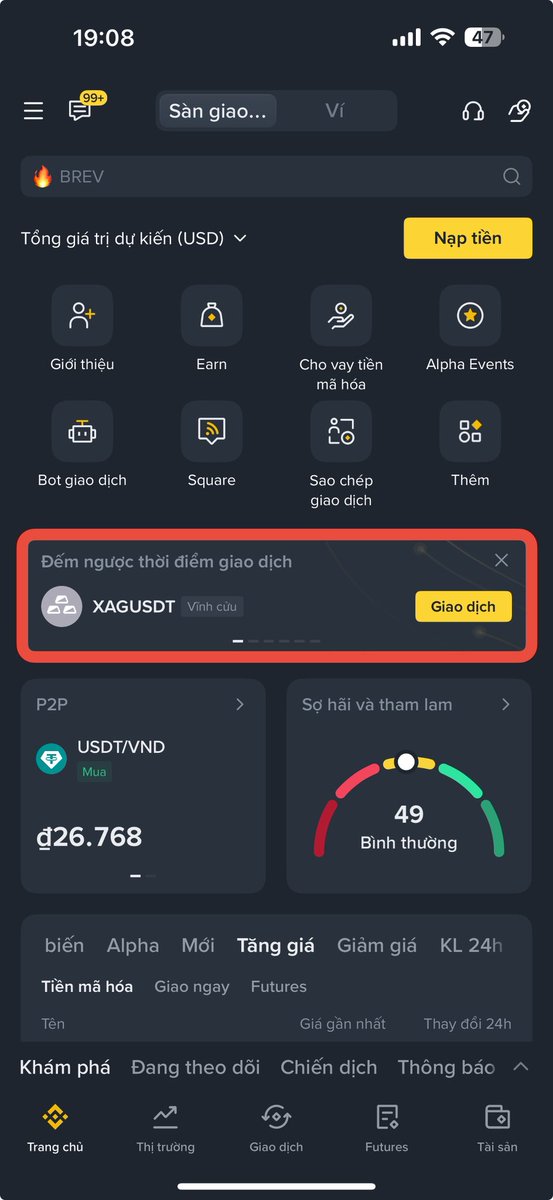 donamdai's tweet image. Binance cho ĐÁNH BẠC rồi nè ae! 😂😂😂

Từ mai ai hỏi làm gì thì mình nói rằng em ĐÁNH BẠC và tìm khách ĐÁNH BẠC 😂😂😂

Bạc cụ thể là AG - ký hiệu là XAG chứ không phải bài bạc ae ạ. 🤣