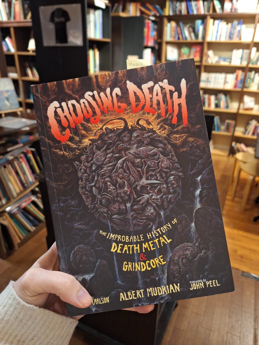 “The improbable history of death metal &amp; grindcore.” — Choosing Death

Extreme music, properly documented.
Now at Infinity Books Japan.

#choosingdeath #deathmetal #grindcore #洋書 #古本