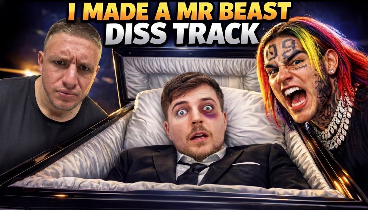 New YouTube video live!!  I made a Mr beast diss track youtu.be/qI0r-QIn4hY