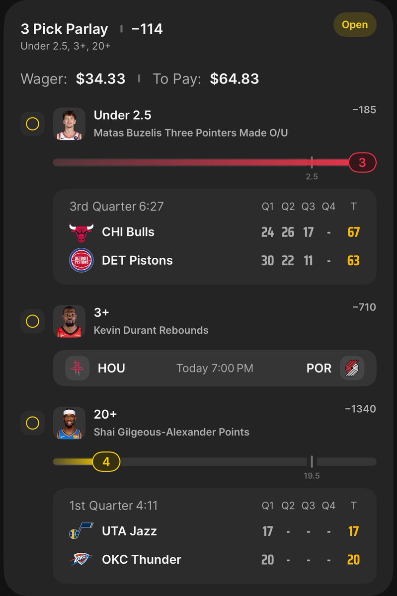 ProLineIQ's tweet image. You just can’t make it up day 3 is cursed for me 😓 Matas hasn’t gone back to back for the whole season it’s unreal.
🪜 ❌