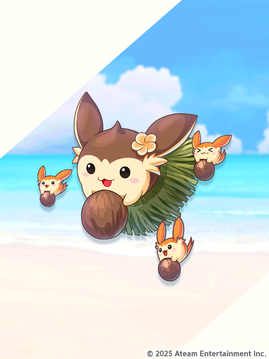 Guest satisfaction 100% guaranteed!
It's [Summer Forever] Coconutmin🏖️

This Limimin is having an absolute blast taking care of guests at a tropical resort min✨
Coconutmin can even be Enlightened into other forms min😤

Will Limimin also be Enlightened by helping out min?😲