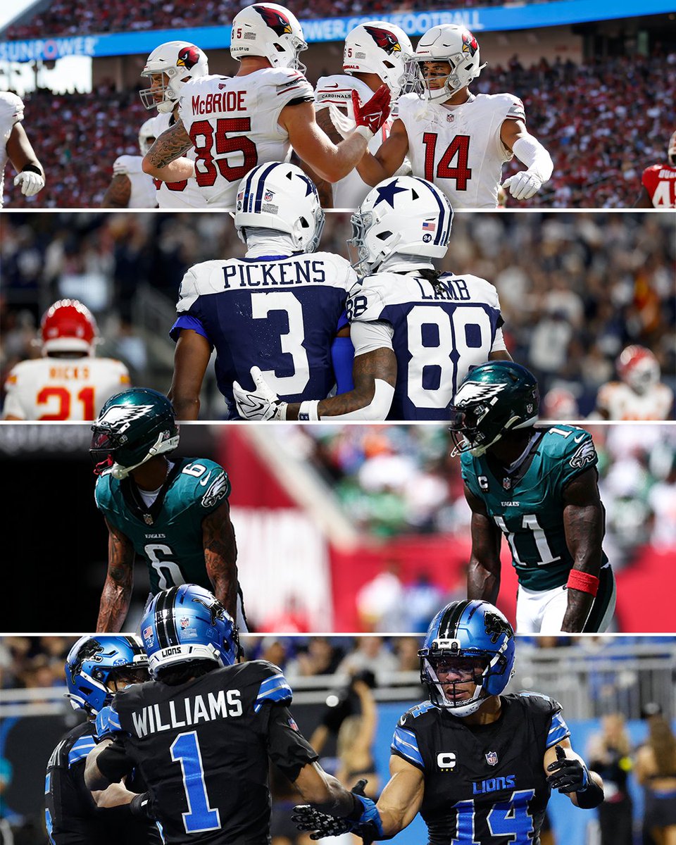 Two pass-catchers. Two 1K-yard seasons 🤞
-@mcbtrey + @mikewilllyy
-@_CeeDeeThree + George Pickens
-@1kalwaysopen_ + @DeVontaSmith_6
-@amonra_stbrown + Jameson Williams