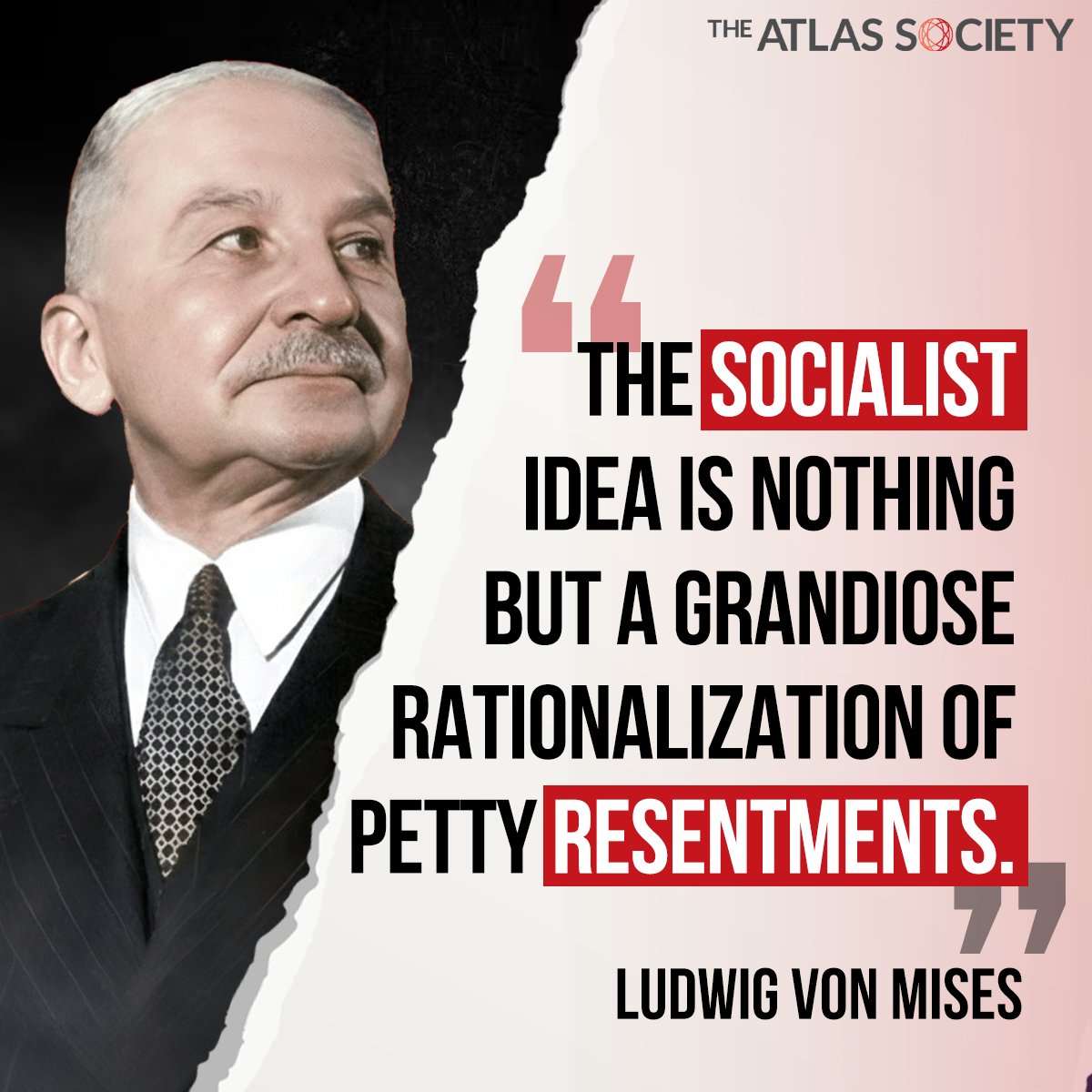 TheAtlasSociety's tweet image. Envy is not moral.