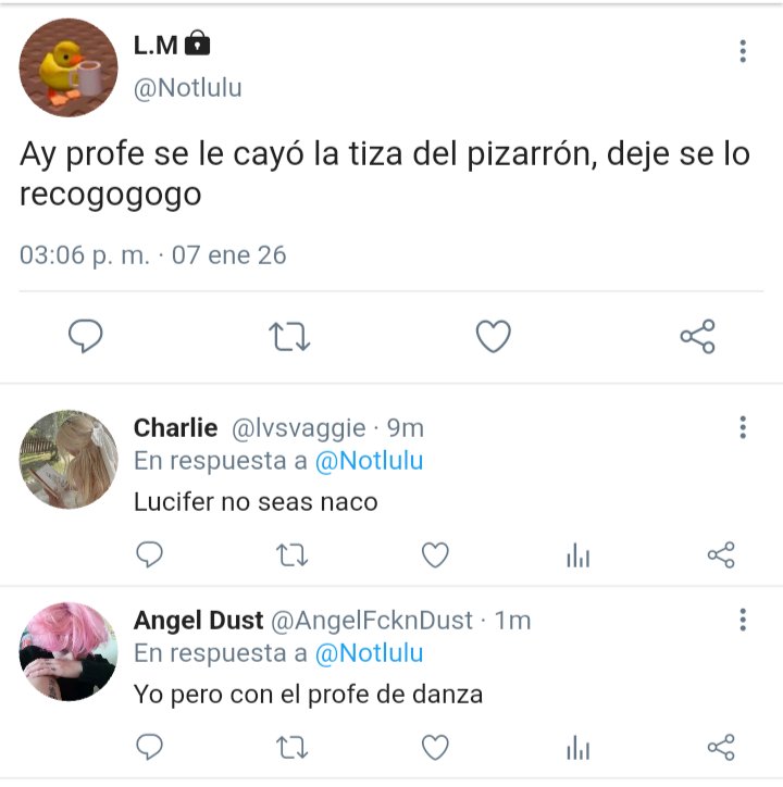 zue_Mkc's tweet image. 📌 | AU — #radioapple 
Dónde Lucifer se enamora del nuevo profesor de Historia del teatro Clásica y se propone a conquistarlo. 
O 
Donde Alastor no puede evitar mirar a cierto rubio que le hace querer romper las reglas.