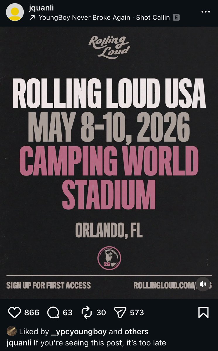 Kelvin Li a key executive at Rolling Loud seemingly confirms NBA Youngboy will Headline Rolling Loud Orlando 😁🔥
