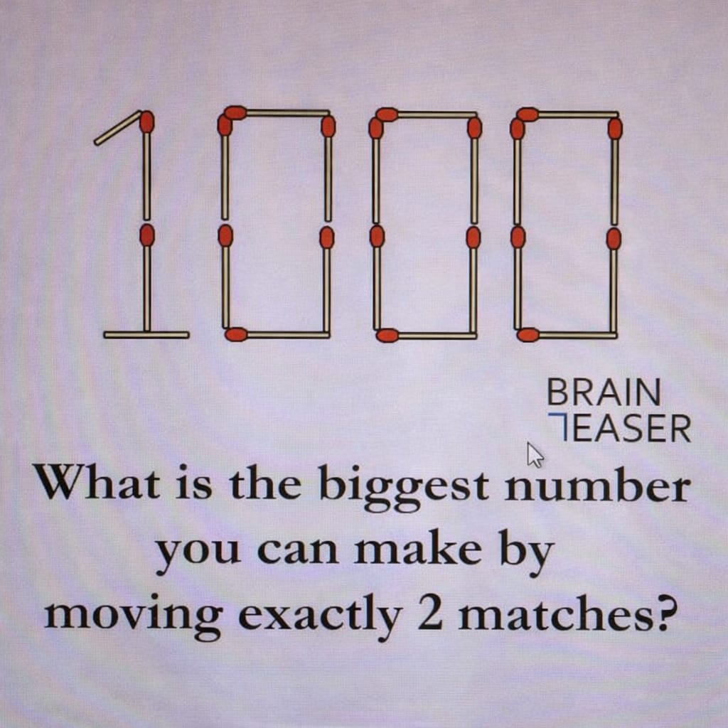 Mishi_2210's tweet image. What is the biggest possible number by moving two sticks..?

Many will fail