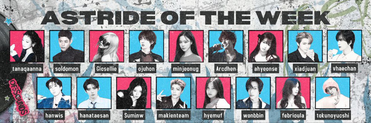 5SOUNDSCLUB's tweet image. Selamat kepada our last 𝐀𝐒𝐓𝐑𝐈𝐃𝐄 𝐎𝐅 𝐓𝐇𝐄 𝐖𝐄𝐄𝐊!
@Arcdhen 
@hanataesan
@hanwis
@tokunoyucshi
@makienteam
@ojuhon
@soldomon
@vhaechan
@wonbbin
@xiadjuan
@ahyeonse
@febrioula
@Gicsellie
@hyemuf 
@minjeonug
@Suminw
@tanaqaanna
maaf vivinya error mari kita ulang.