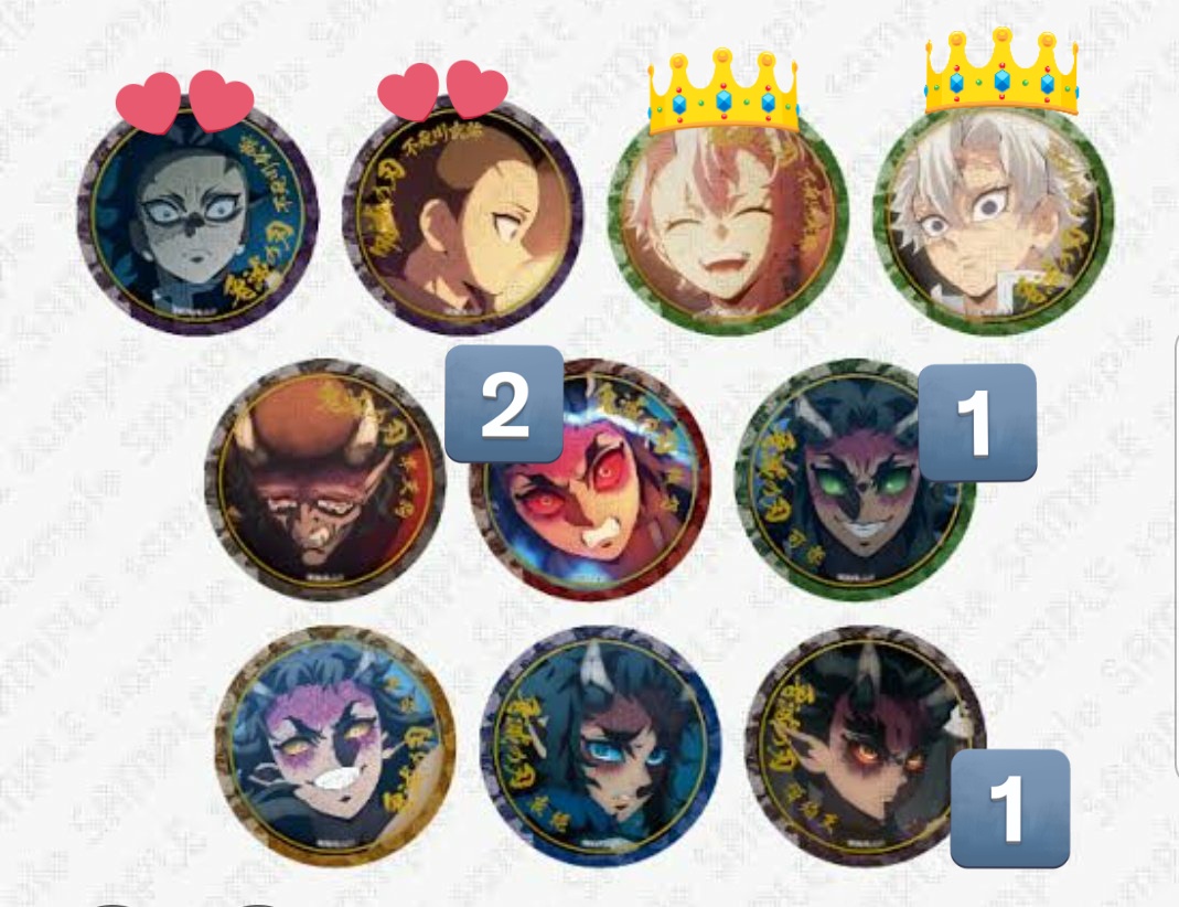 交換】鬼滅の刃 刀鍛冶の里編 絵巻 終ノ巻 箔押し缶バッジ ランダム