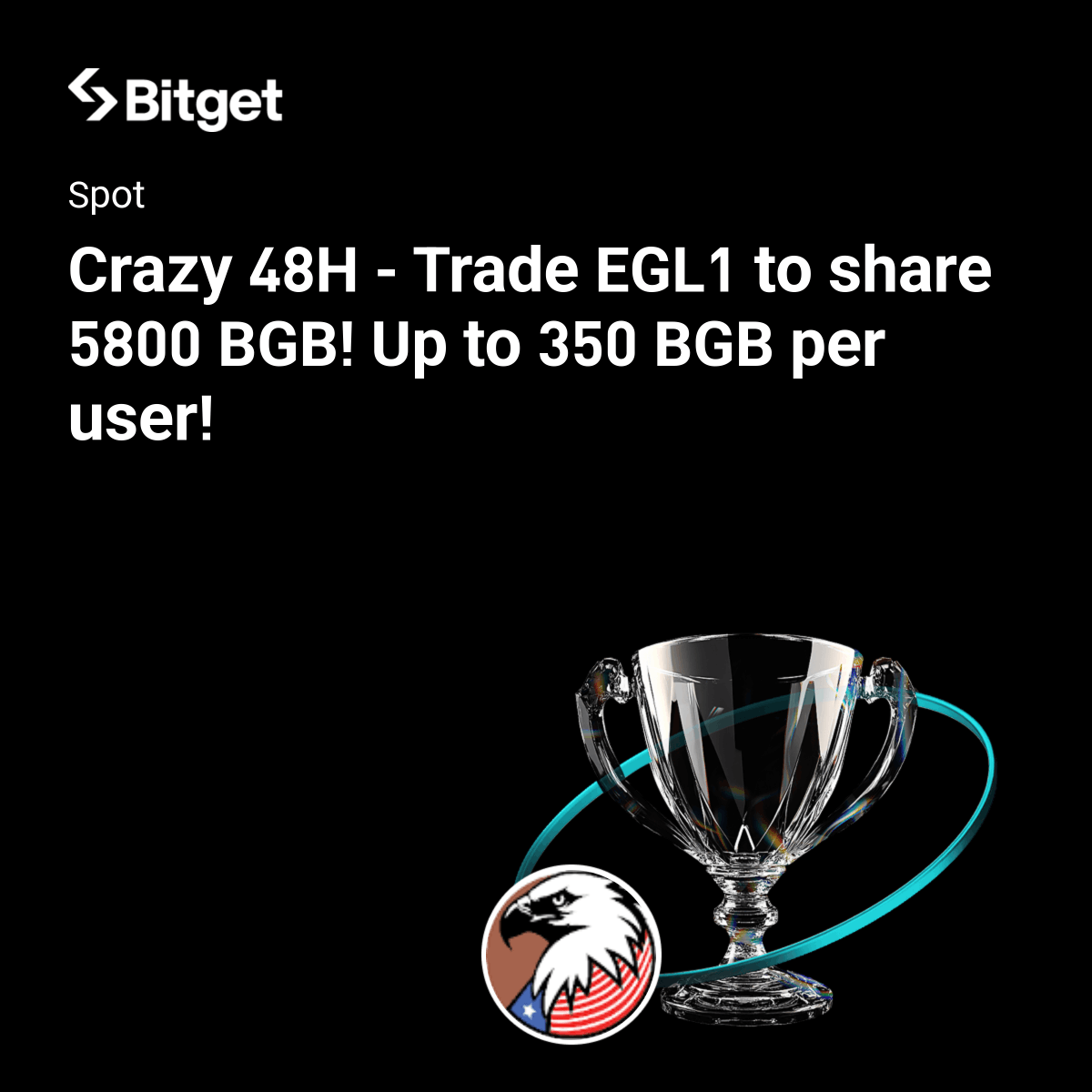 bitget's tweet image. Crazy 48H with @EGLL_american is coming! 

Trade EGL1 to share 5800 BGB airdrop. 

🏆 300+ winners | Up to 350 BGB each 
⏳ 48 hours only: Jan 8, 16:00 – Jan 10, 16:00 (UTC) 

Join now: bitget.com/launchhub/trad…