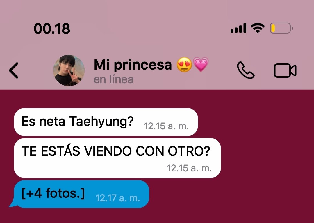 flixvstar's tweet photo. Los mensajes de Whastapp ��
Un mini au #vkookmin donde.. 

Jūngkøøk le encuentro unos mensajes a Tæ donde se encuentra con otra persona. https://t.co/QAyR4djj8P