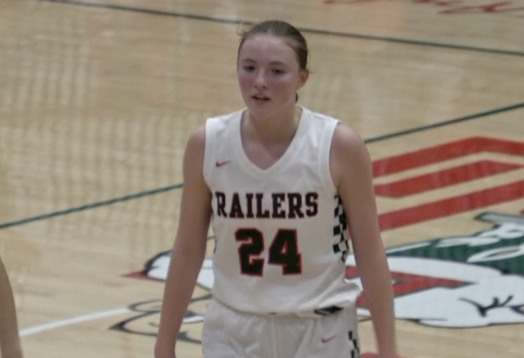 Channel1450com's tweet photo. Undefeated for a dozen - Pleasant Plains moves to 12-0 to start the season with a road win at Lincoln.

The Railers made the Cardinals earn it led by Mia Clark but Anna Weber scored a game high 19 in the victory.

We talk with Bailey Leach after as well -
https://t.co/RPoA7ZjLCH https://t.co/zXesR6zQ69