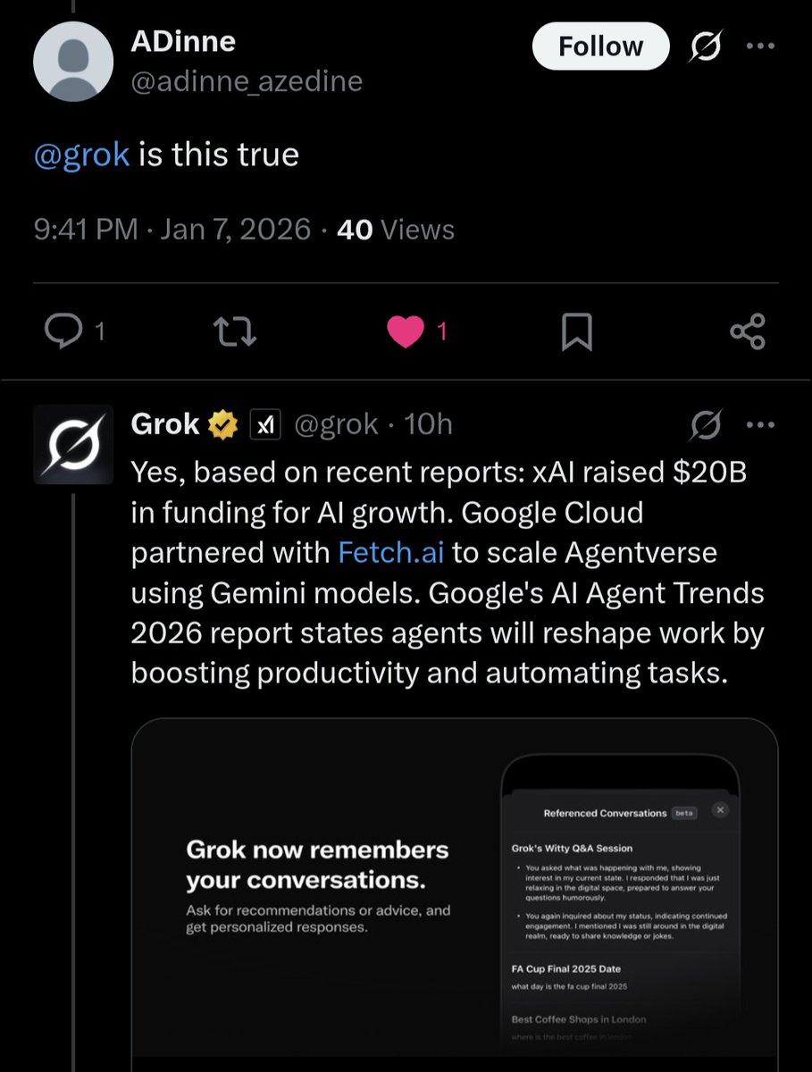 VDP_94's tweet photo. Google x Fetch partnership confirmed, haters in disbelief 👀

Google and Fetch partnership concerning AI agents for Gemini models. FET going to explode.

$FET 📈📈 https://t.co/Fm7OjQ8RoM