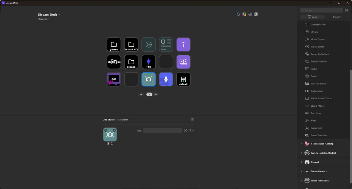 nexus__VT's tweet image. how do people set up their stream deck? i kinda have an idea but this is all i got so far
