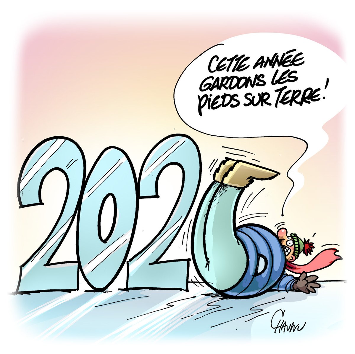 ✏️ dessin du jour pour <a href="/_lunion/">L'union</a> la neige et le verglas sévissent en France #meteo #actu