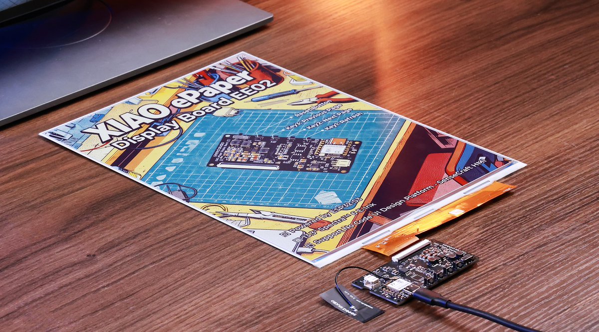 ☀️Meet the new XIAO ePaper DIY Kit EE02-- bringing a 13.3" Spectra™ 6 E-Ink display to your desk, wall, or anywhere
Build a digital photo album, or something no one’s thought of yet with the pre-flashed SenseCraft HMI firmware without coding.
💡You choose the frame: 3D-printed,