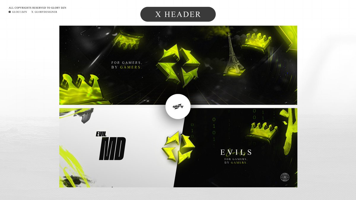 Headers / Banners design for <a href="/EvilsESP/">Evils Esport</a>
Looking for a Graphic Designer to Improve and Craft your Visuals? DM me! #GraphicDesigner #eSports #Banner  #header