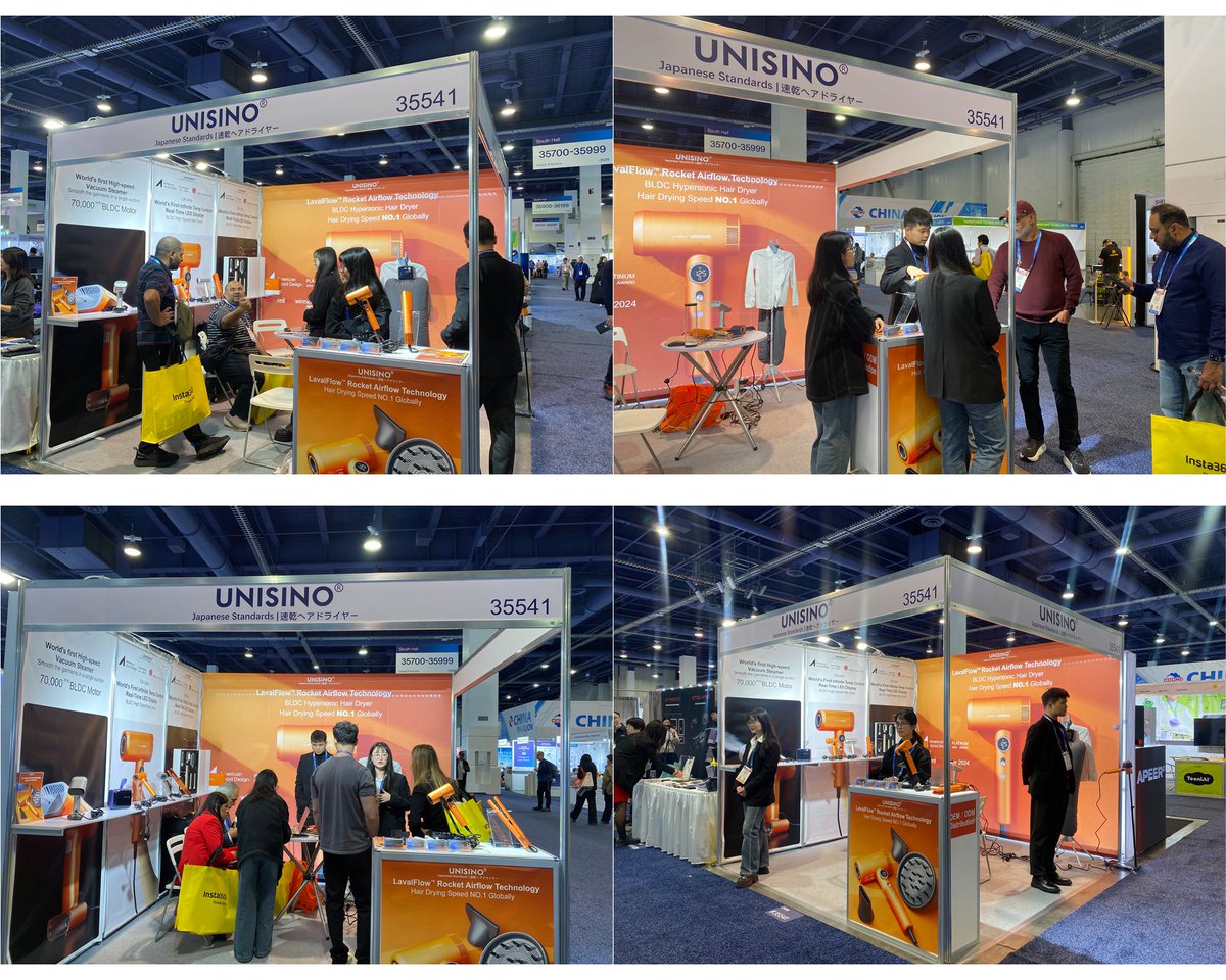 HanHermion1688's tweet photo. CES Las Vegas, USA
We’re excited to be at CES Las Vegas, showcasing our latest innovations in home &amp; personal care appliances.

From Supersonic hair dryers to Vacuum garment steamers, Hair styler, Small portable clothes dryer. We’re here to connect, explore new opportunities https://t.co/DAlrSKMWxa