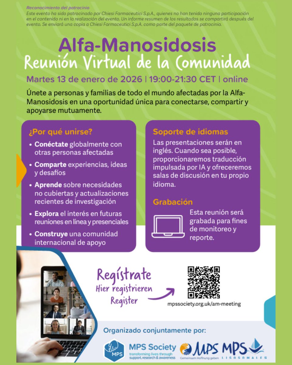 eeopzh's tweet photo. Reunión Virtual de la Comunidad sobre Alfa-Manosidosis – 13 de enero - #MPSLisosomales
#Alfamanosidosis #enfermedadesraras 
https://t.co/iAJGIRjDBL https://t.co/ZYgSiUvy6a