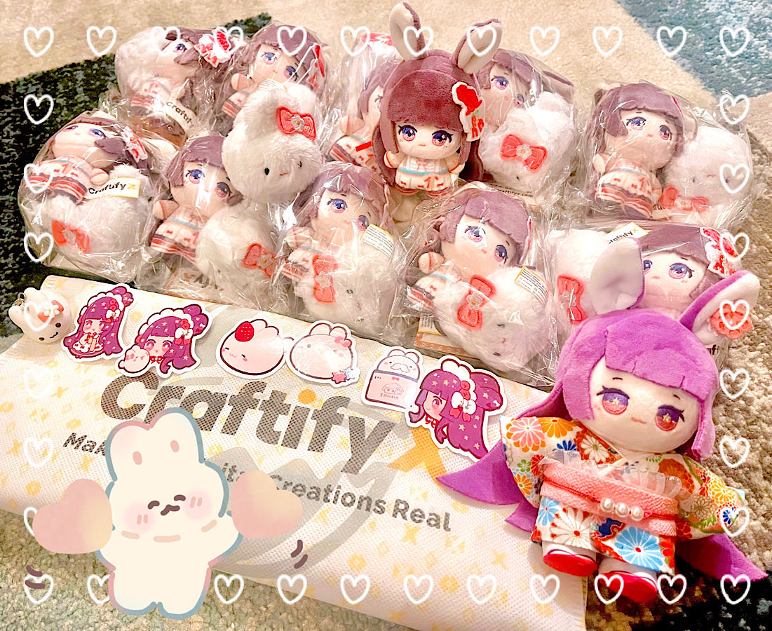 craftifyX様コラボの『ゐろはちゃん&だいふくうさぎちゃん』限定おまけステッカー付クラファンぬいぐるみ届きました!🐰
自分用+少し多めにお迎えしたのでイベントや特別なコラボの際に販売検討してます✨ #ゐろはぬい 