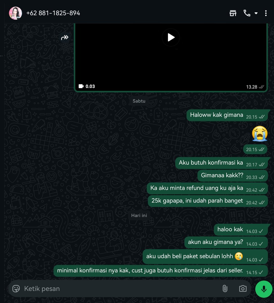 lapundery's tweet image. pls RT. beli paket net semipriv sebulan dari tgl 31 des. trs besok, sampai hari ini bermasalah. ak butuh konfirmasi &amp;amp; kakaknya tdk muncul. ((akhirny bli netfl1x sndiri coz katany wiped massal jg, yg bikin minus, blio ilang tanpa konfirm)). yg kenal DM ak ya
#zonauang #zonajajan