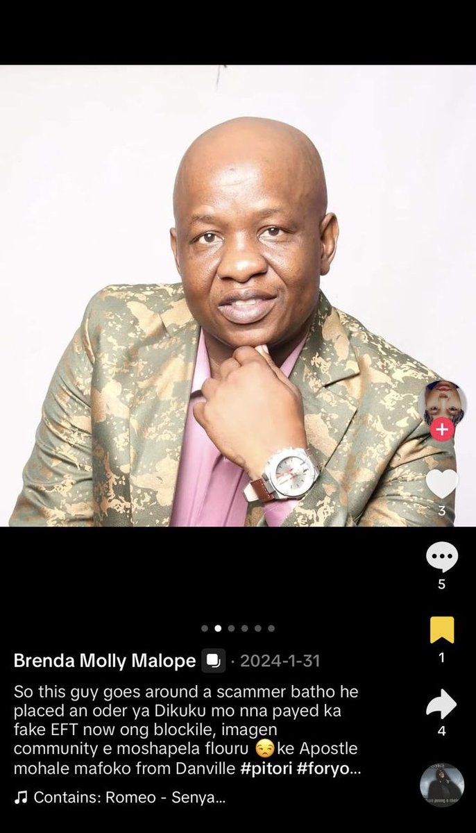 Abramjee's tweet image. Scammer Wanted:
He made-off with goods from a business in Morningside, Sandton, JHB.

An individual identifying himself as “Moses”, contacted us under the pretense of purchasing a pair of shoes for his wife. 

He insisted on coming to our premises to buy in person. 

Upon…