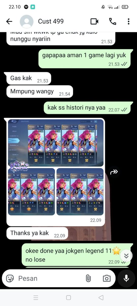 🔸Legend 9🌟 req rafaela 
🔸Jokgen Legend 11🌟 cust roam

Yang mau joki ml fast process hit me up ke WhatsApp wa.me/message/CXXQOJ… atau link wa di bio‼️
#jokizarine 641-642✨
#jokiml #zonauang