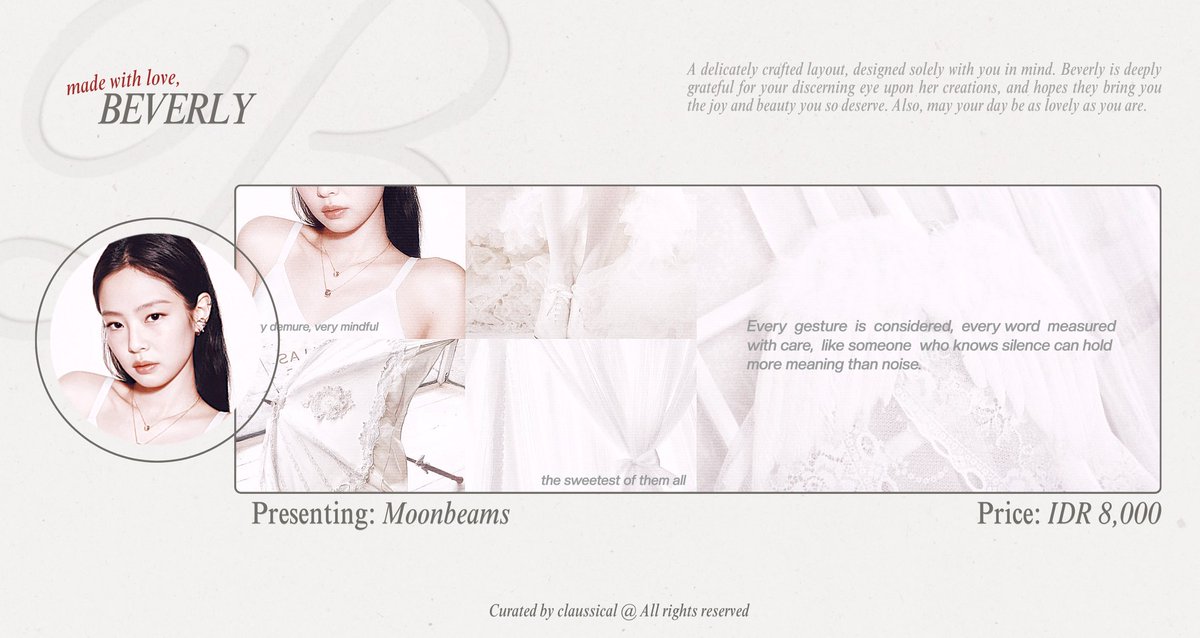 claussical's tweet image. A little RT would mean the world, thank you loves. #zonauang

I have 4 ready stock layout featuring Kim Jennie, chic and bold in Inferno, dreamy and angelic in Moonbeams. ☁️✨