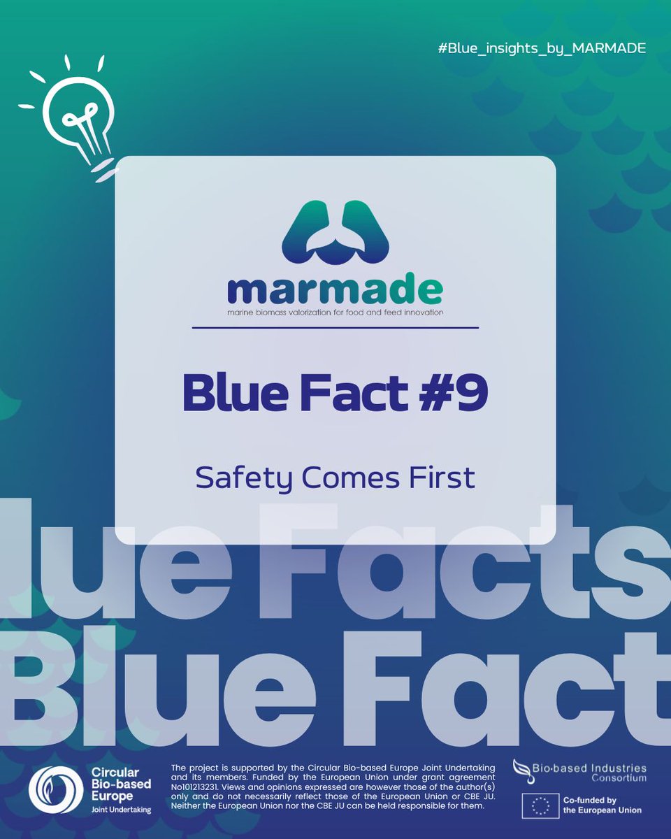 🧬 Blue Fact #9 | Safety First

MARMADE ensures safe, sustainable marine ingredients through strict scientific checks.

Lear more: tinyurl.com/yey6vear

#MARMADE #CBEJU #Safety #Innovation