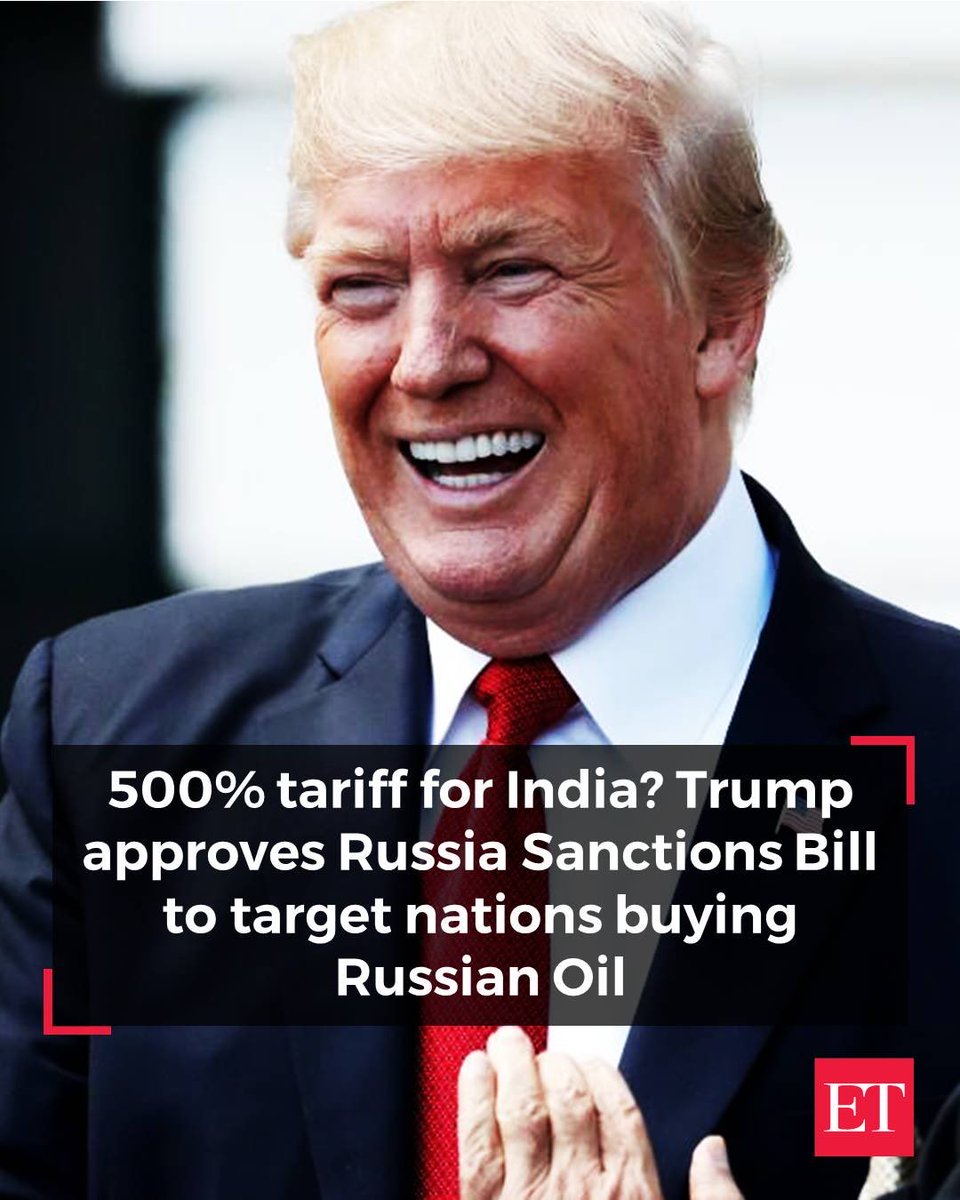 PyushDhingra's tweet image. 500% tariffs on India? Seriously?

Height of economic brilliance 📉

#investors #Nifty #Trump #DonaldTrump #Sensex #IndiaUSTrade #TradeDeal #India #NarendraModi #Nifty50 #TrumpTariffs #Russia #RussianOil