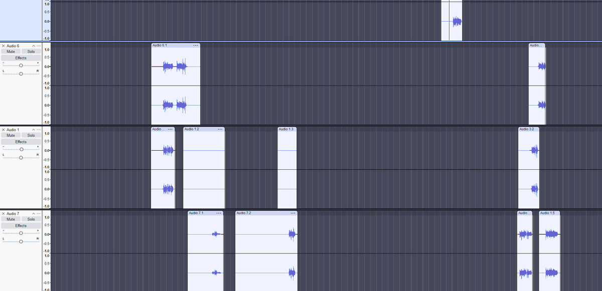 This doesn't look like a lot but I spent two hours screaming into a mic and editing this