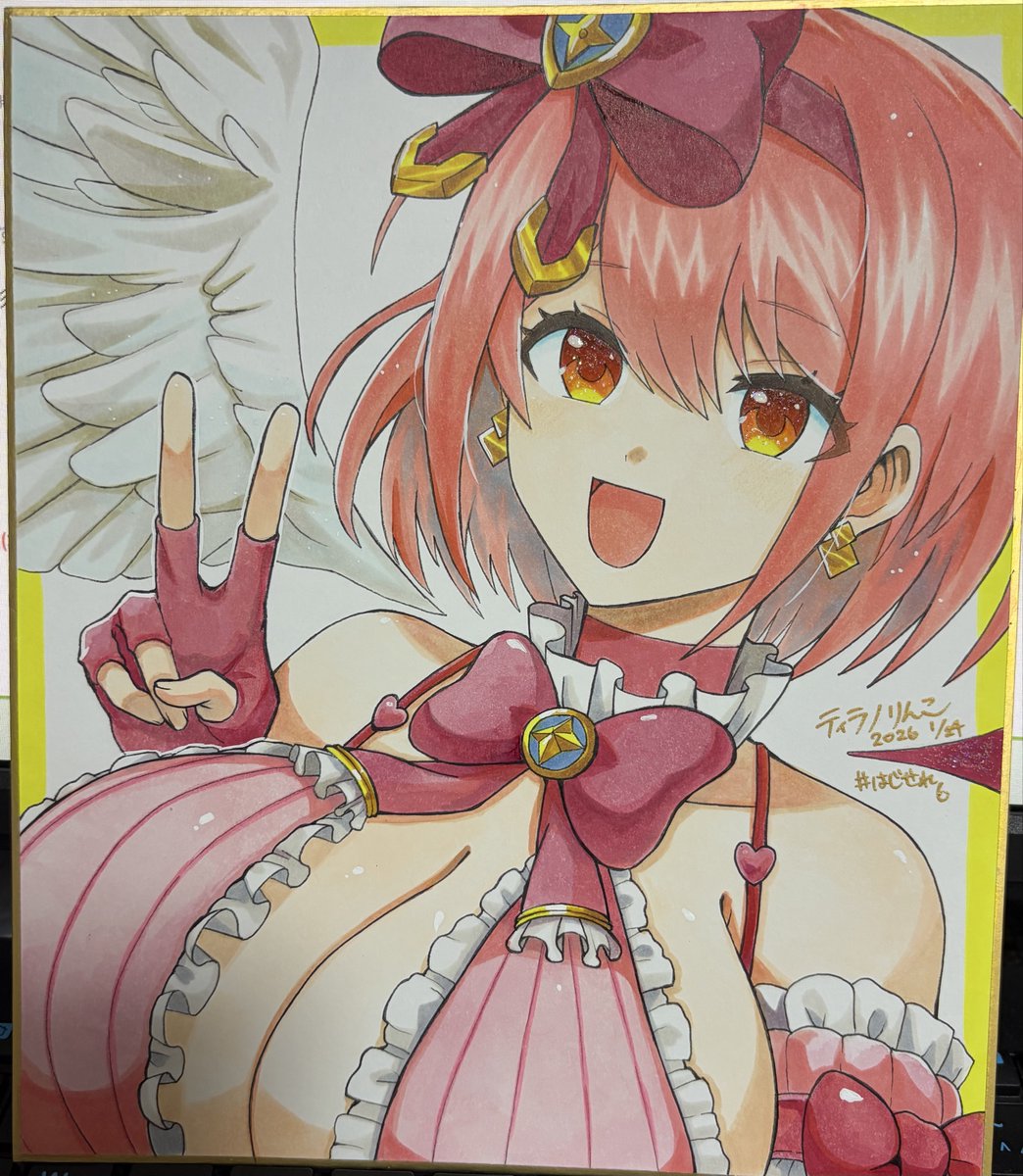 ヒラナの色紙完成しましたわ!
(書かれてる日付けはイベントの頒布日です) 