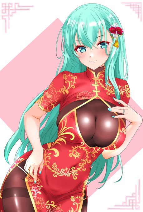 お昼の再掲
旗袍鈴谷 