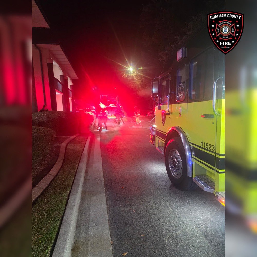 9:24pm, CCFD was dispatched to Gateway Blvd. for a vehicle fire. TR307,EN303,SQ313 &amp; SFY301 responded. Arriving units encountered a fully engulfed vehicle. Crews began fire suppression and mitigated spread to adjacent vehicles. No injuries.
#chathamcountyfire