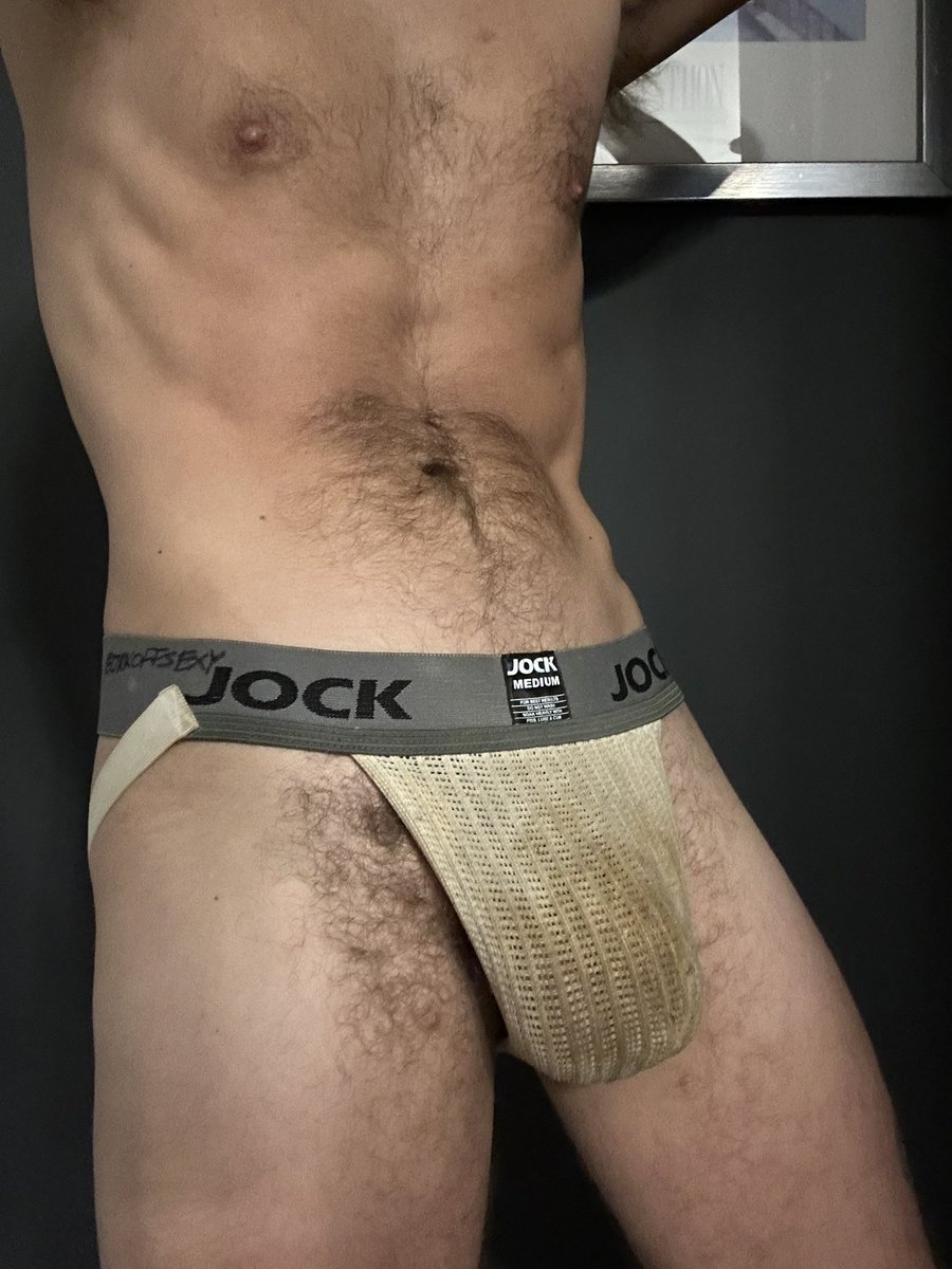 Rank and filthy jockstrap from <a href="/jrkoffsexy/">jrkoffsexy</a> 
Cum, sweat, piss - just how a used jockstraps should be. Thanks bro! 😈🐷