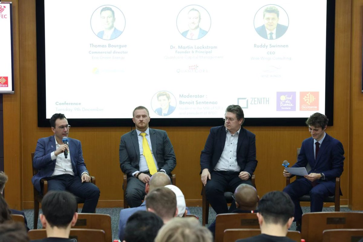 zenith_services's tweet photo. Event Recap | 9 December 2025: "Entrepreneurship in China", hosted at The Antai College of Economics &amp; Management, Shanghai Jiao Tong University.

The event connected aspiring and established entrepreneurs to explore the business landscape in China. https://t.co/2CmWGZQYYm