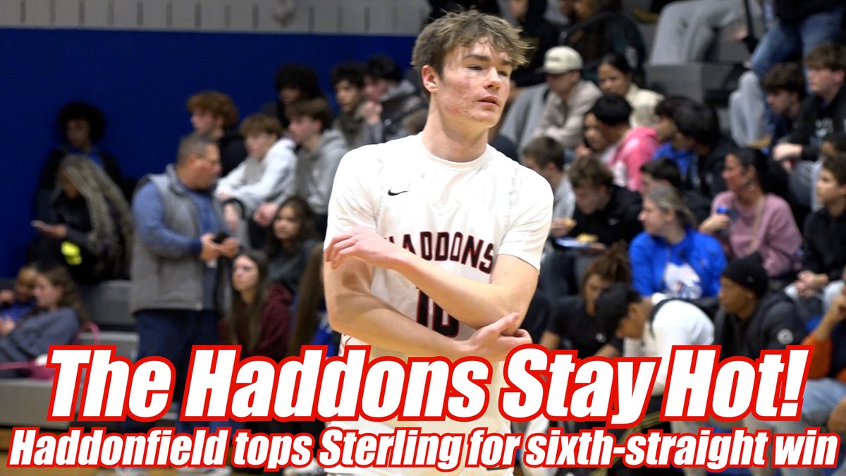 JSZ_Sports's tweet photo. Haddonfield is in a good groove in the early stages of January. The Haddons kept things rolling on Wednesday night as they surged in the fourth to get past divisional foe Sterling and grab their sixth-straight win.

Watch the FULL highlights from Haddonfield's 61-47 win HERE: https://t.co/civozshvEo

@HMHSathletics | @HMHSBoysBKB