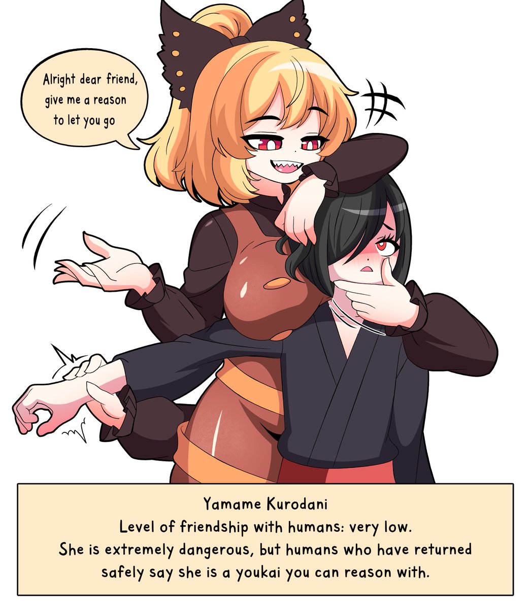 RuiHill's tweet image. Yamame's level of sympathy towards humans