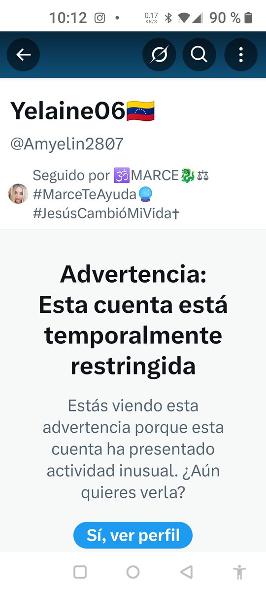 De nuevo bloqueada mi otra cuenta ya la 3era 
<a href="/MarcelaErcia/">🕉MARCE🐉⚖ #MarceTeAyuda🔮#JesúsCambióMiVida✝</a> 
<a href="/Quinnqueens/">Quinn 💛(G.Quinn Rogers)</a> 
<a href="/nena_bovb51/">Nena</a> <a href="/2Tmgus/">Gus²</a> 
Siganme por aquí por favor 
#SiguemeYTeSigo
