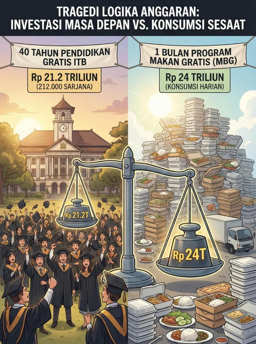 😎 jangan sampai gegara umpan lambung sesaat buat pendidikan rakyat makin Membuat Bangsa Goblok #MBG ya