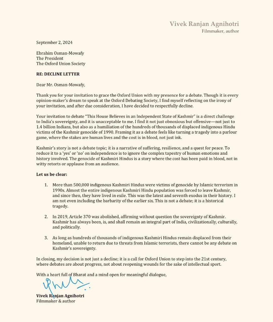 <a href="/vivekagnihotri/">Vivek Ranjan Agnihotri</a>  🙏🏼🇮🇳