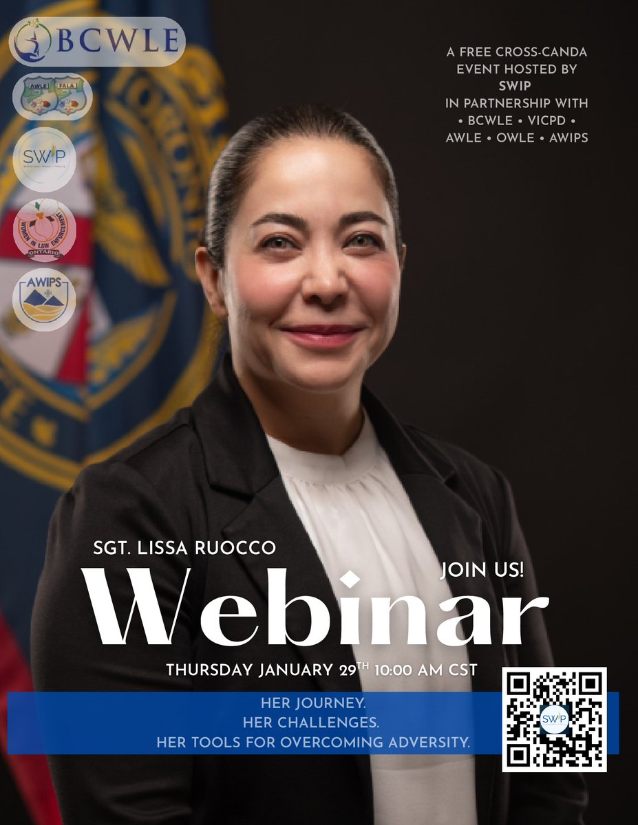 In addition to our  #BCLWE #WinterSocial on the 29th, we’re excited to partner w/ <a href="/swip_sk/">Sask. Women In Policing</a> for an exclusive #Canada-wide webinar featuring Sgt Lissa Ruocco - one of the most accomplished &amp; resilient women in policing today! 
#WomenLeading #StrongerTogether
events.teams.microsoft.com/event/710915e9…