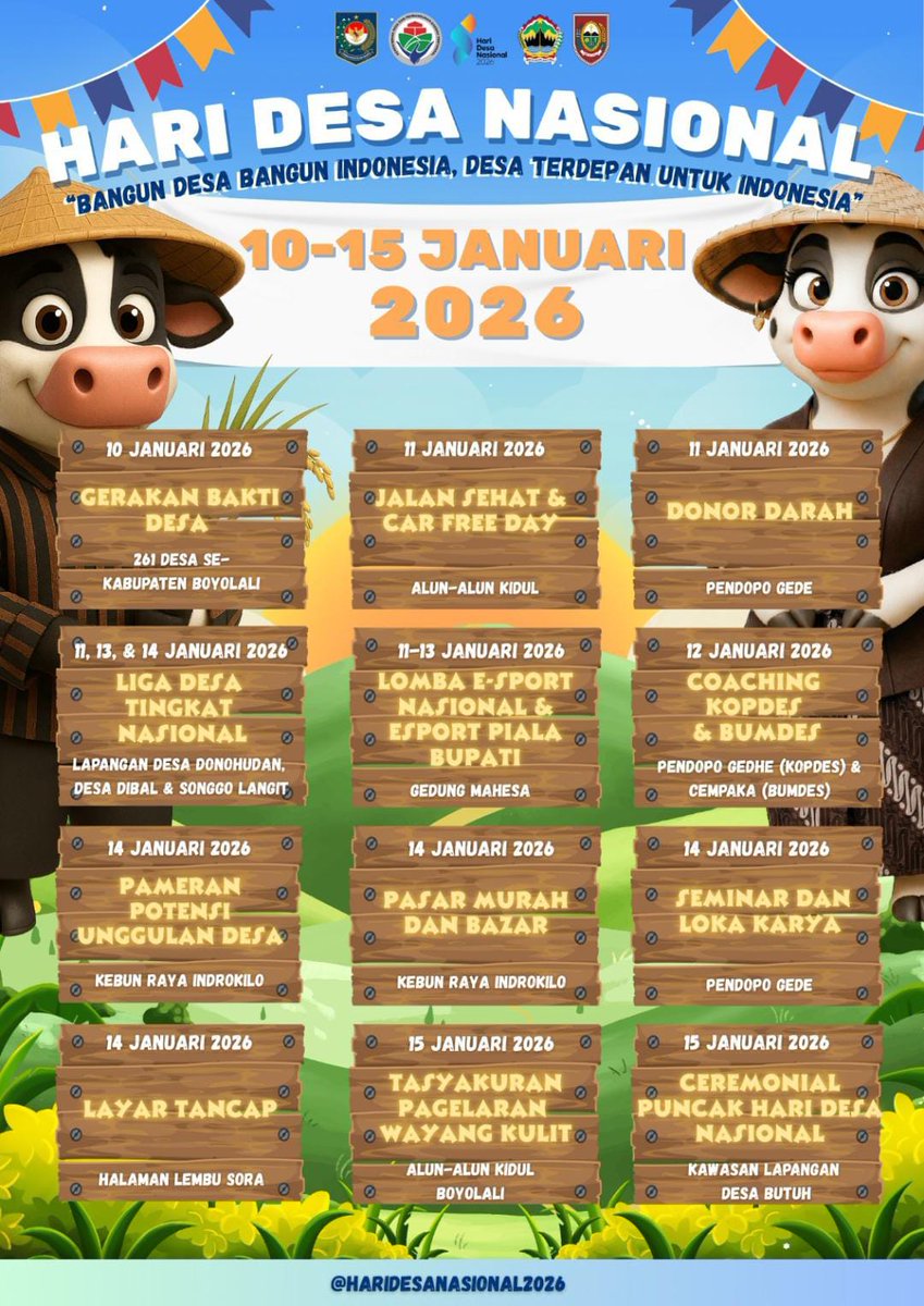 SEMarak Desa Terdepan untuk Indonesia*
@PrabowoSubianto 
@GibranRakabuming
<a href="/YandriSusanto/">Yandri Susanto</a>
<a href="/ArizaPatria/">Ariza Patria</a>
@KementerianDesaPDT
@DesaPesonaNusantara
#HariDesaNasional2026
#PendampingDesaHebat
#TPPKemendesaPDT
#TPPProvinsi