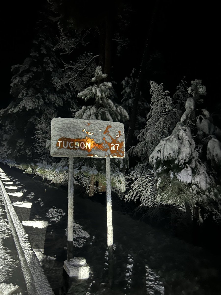 ⛄️ As of tonight -  1/7/26.  The first big snow of the season has officially transformed Mt Lemmon overlooking Tucson, Arizona. Please call 520-351-3351 for current road conditions.