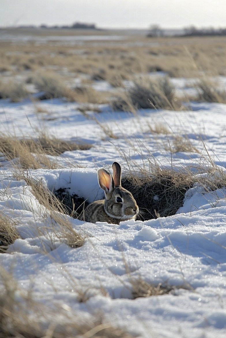 A small heartbeat beneath the frost