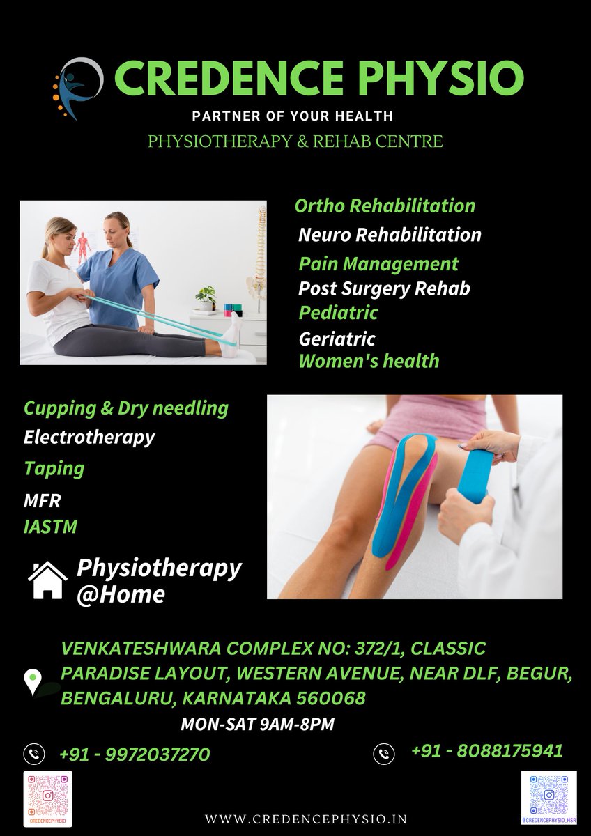 credencephysio's tweet photo. Credence Physio Begur.

Credence Physio physiotherapy clinic is now available in Classic Paradise Layout Begur Near DLF Akshayanagar.
#akshaynagar #Begur #Dlf #DlfNewtown #DlfWestendHeights #Physio #physiotherapy #clinic #wellness https://t.co/aXqef51Py4