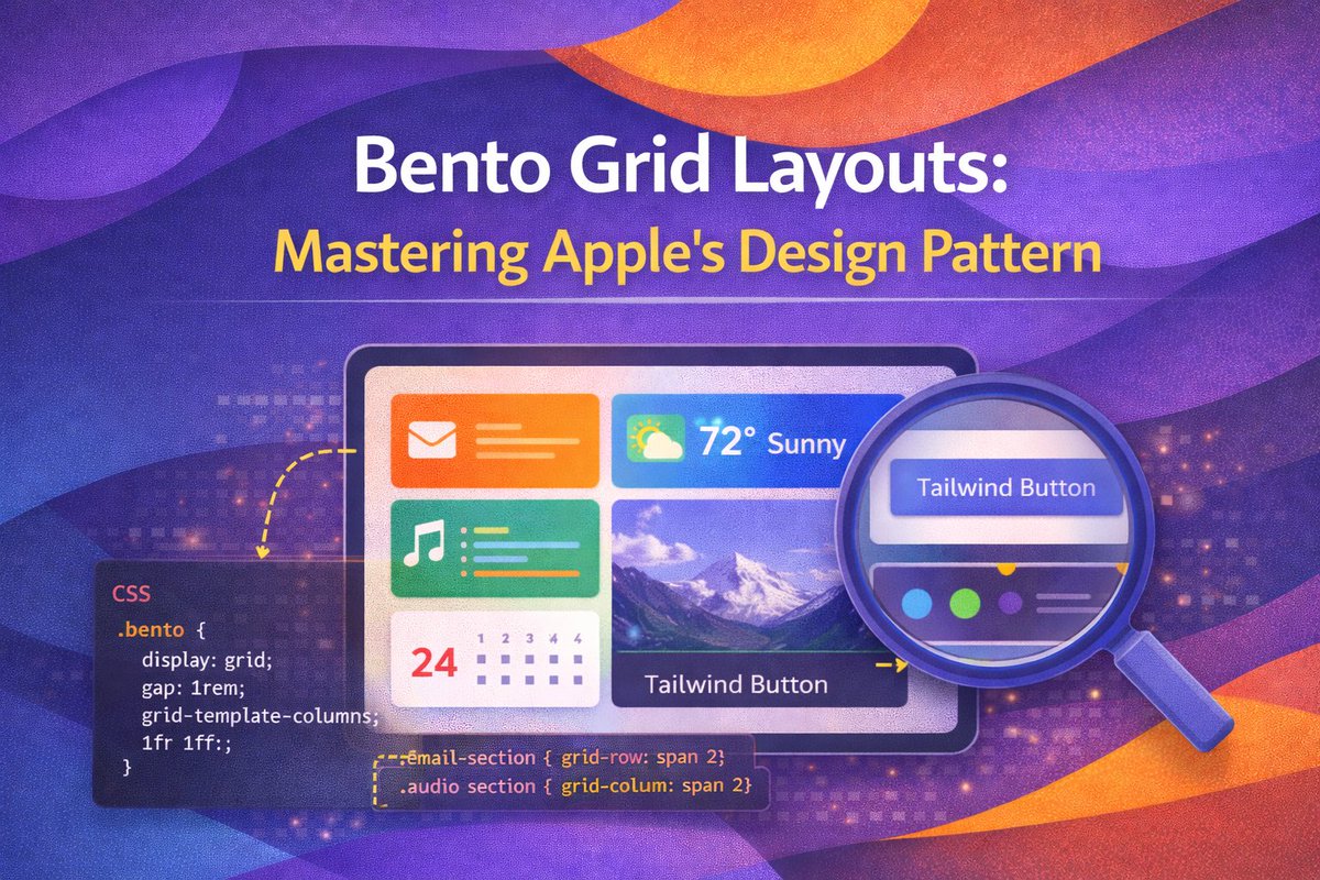Bento grids are everywhere right now, but making them truly responsive? That's where it gets tricky. 🍱

I've put together a code-heavy guide on mastering Apple's signature layout using modern CSS Grid. 

Stop fighting your columns and read this:

alexanderburgos.netlify.app/blog/bento-gri…