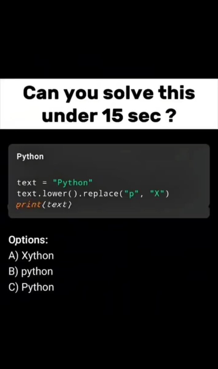 Python_Dv's tweet image. 🤔🚀 Comment your answers below! 👇