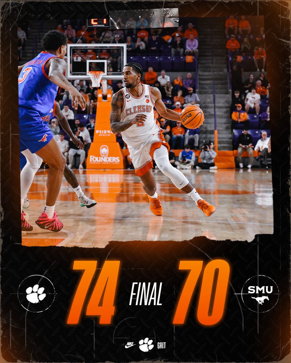 ClemsonMBB's tweet image. HOME. SWEET. HOME. #ClemsonGRIT